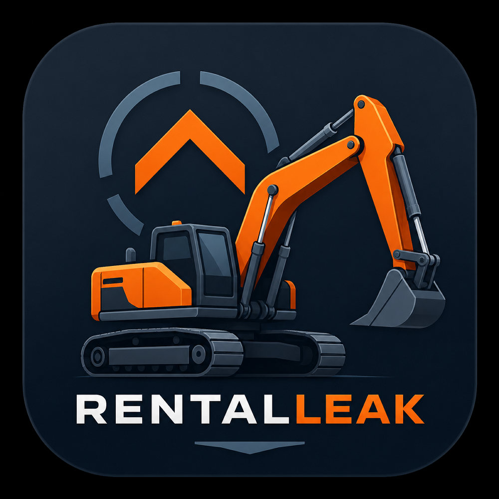 RentalLeak — an excavator inside a tracking ring